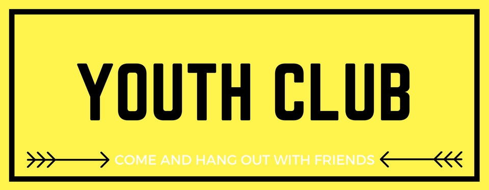 temporary Youth club banner